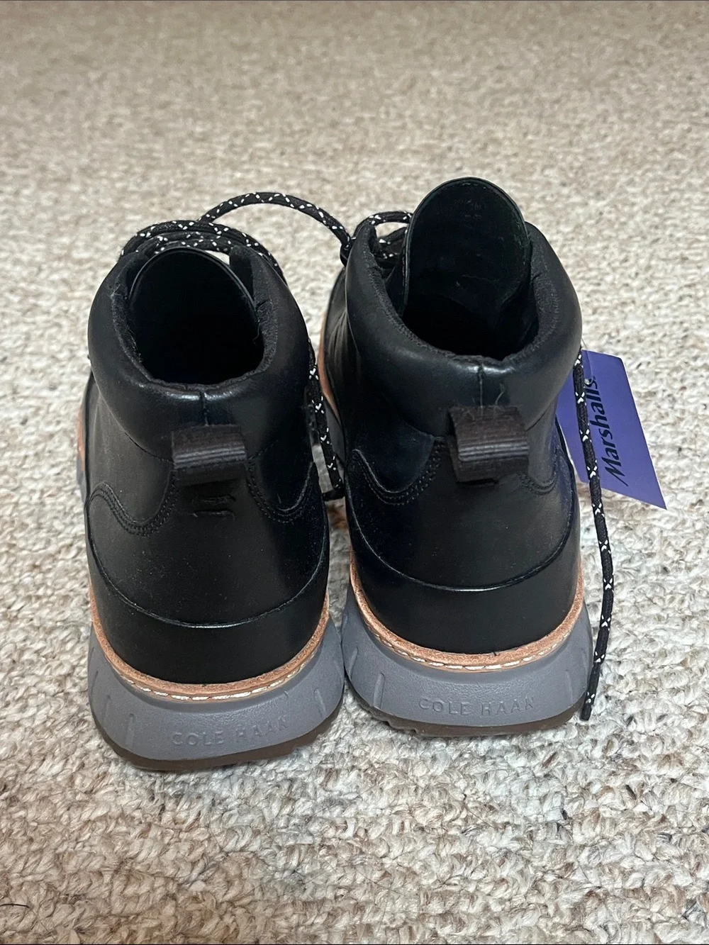 Cole Haan Men's Black Casual Lace-Up Ankle Boots